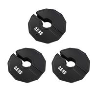 Ynusgeyx 3X Gimnasio Micro-Plates Dumbbell Fractional Weight Disc Rubber Fractional Weight Discs Add-On Change Negro 0.5kg