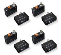 Ynusgeyx 4X Balun de Vídeo Activo de 1 Canal para Cámara CCTV, Transmisor de Par BNC de Alcance para AHD TVI CVI 5/10MP
