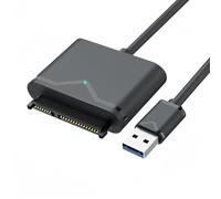 Ynusgeyx Cable Adaptador de Unidad de Estado Sólido USB 3.0 A SATA con Puerto de Alimentación de CC Cable USB 3.0 Easy Drive