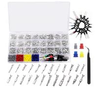 Ynusgeyx Kit de 24 Tipos de Conectores de Terminales de Cables Eléctricos para Automóvil - 459 Piezas de Conectores de Crimpado Eléctricos Automotrices de 1 A 3,5 Mm