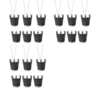 Ynusgeyx Paquete de 18 Vasos de Chupito de Metal para Colgar Vasos de Chupito de Acero Inoxidable con Cadena Vaso de Chupito de 30 Ml para Fiestas,B