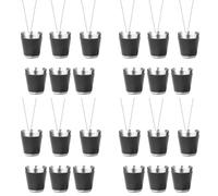 Ynusgeyx Paquete de 24 Vasos de Chupito de Metal para Colgar Vasos de Chupito de Acero Inoxidable con Cadena Vaso de Chupito de 30 Ml para Fiestas,B