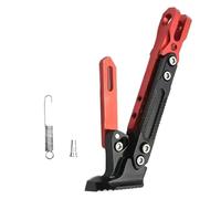 Ynusgeyx Pata de Cabra Ajustable para Motocicleta - Caballete Lateral Universal de Aleación de Aluminio, Trípode de Estacionamiento Antideslizante para Motos