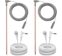 Ynusgeyx Varilla de de Cobre con Cable de Hembra de 12 M, Kit de Varilla de, Adecuada para Productos con Conexión A, con Tapete de Puesta A