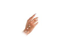 YNZGYBY Pulseras de cadena de mano de lirio blanco del valle para mujer, diseño de flores, hoja, anillo en O, pulsera de eslabones de hada, joyería limpia y estética, L, Zinc, No es una piedra