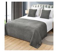 YNZUNMY Bufanda de Cama, Camino de Cama Caminos De Cama con Borlas De Color Liso, Bufandas, Mantas Modernas For Los Pies De La Cama, Decoración del Hogar(19,45 * 45cm Pillowcase 2pc)