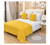 YNZUNMY Bufanda de Cama, Camino de Cama Caminos De Cama con Borlas De Color Liso, Bufandas, Mantas Modernas For Los Pies De La Cama, Decoración del Hogar(22,130x230cm)