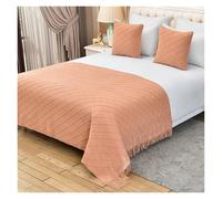 YNZUNMY Bufanda de Cama, Camino de Cama Caminos de Cama con borlas de Color Liso, Bufandas, Mantas Modernas for los pies de la Cama, decoración del hogar(09,45 * 45cm Pillowcase 2pc)