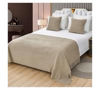 YNZUNMY Bufanda de Cama, Camino de Cama Caminos De Cama con Borlas De Color Liso, Bufandas, Mantas Modernas For Los Pies De La Cama, Decoración del Hogar(02,130x230cm)