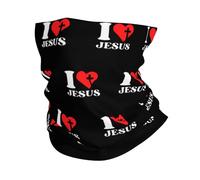 Yo Amo A Jesucristo Mujer Hombre Calentador De Cuello Multifuncional Braga De Cuello Protección UV Pasamontañas para Invierno Correr Clima Frío Deportes