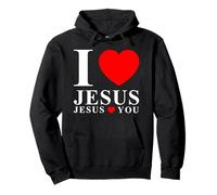 Yo Amo a Jesús Jesús Te Ama Sudadera con Capucha