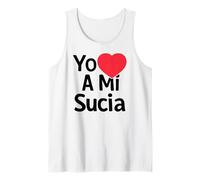 Yo Amo A Mi Sucia Latina Mexicana Divertido Español Novia Chica Camiseta sin Mangas