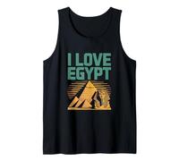 Yo Amo Egipto Pirámides Esfinge Viajero Camiseta sin Mangas