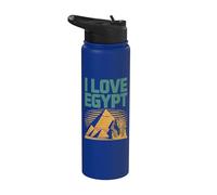 Yo Amo Egipto Pirámides Esfinge Viajero Stainless Steel Insulated Water Bottle