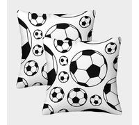 Yo Amo el Fútbol Funda Almohada 3D Impresa para Adultos, Poliéster Suave Y Resistente Al Desgaste, con Cremallera Invisible para Cama Y Salón 45x45cm