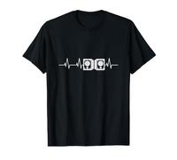 Yo Amo la música latidos del corazón DJ Camiseta gráfica económica