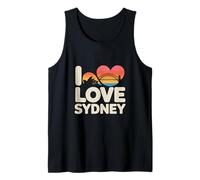 Yo Amo Sydney Sunset Silhouette Camiseta sin Mangas