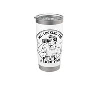 Yo Buscando A Quién La Mierda Te Preguntó Divertido Retro Meme Vaso térmico de acero inoxidable de doble pared