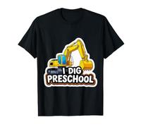 Yo cavo Excavadora Preescolar Equipo de Construcción Pesado Niños Camiseta gráfica económica