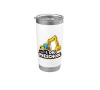 Yo cavo Excavadora Preescolar Equipo de Construcción Pesado Niños Vaso térmico de acero inoxidable de doble pared