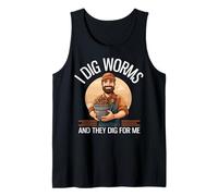 Yo cavo Gusanos y Cavan para mí Funny Worm Farming Camiseta sin Mangas