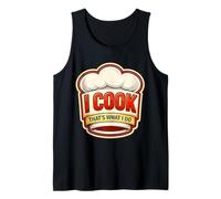 Yo cocino, eso es lo Que Hago, Chef Vintage, Divertida Cita de Cocina Camiseta sin Mangas