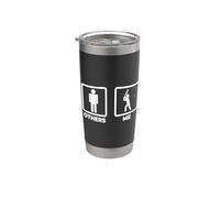 Yo como jugador de críquet Juego de bate y pelota Vaso térmico de acero inoxidable de doble pared