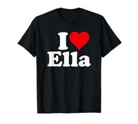 YO CORAZÓN Amo Ella Camiseta gráfica económica, Hombre, Negro, S