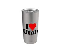 YO CORAZÓN AMO UTAH UT Vaso térmico de acero inoxidable de doble pared