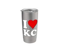 YO CORAZÓN AMOR KANSAS CITY KC MISSOURI Vaso térmico de acero inoxidable de doble pared