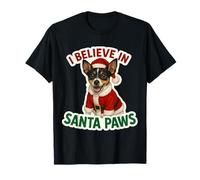 Yo Creo en Santa Paws Toy Fox Terrier Dog Feliz Navidad Camiseta