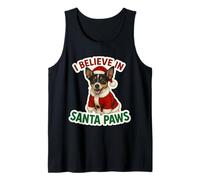 Yo Creo en Santa Paws Toy Fox Terrier Dog Feliz Navidad Camiseta sin Mangas