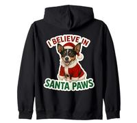 Yo Creo en Santa Paws Toy Fox Terrier Dog Feliz Navidad Sudadera con Capucha