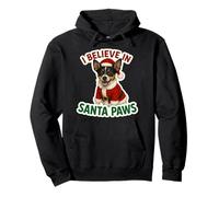 Yo Creo en Santa Paws Toy Fox Terrier Dog Feliz Navidad Sudadera con Capucha