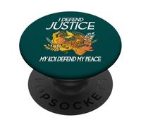 Yo defiendo la Justicia Mi Koi defiendo mi Paz Koi Loving Abogado PopSockets PopGrip Adhesivo