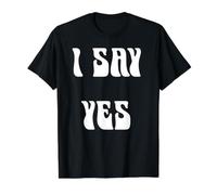 Yo Digo Que sí Camiseta gráfica económica, Hombre, Negro, M