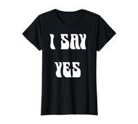 Yo Digo Que sí Camiseta gráfica económica, Mujer, Negro, L