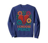 Yo elijo la Paz corazón y Flores Sudadera