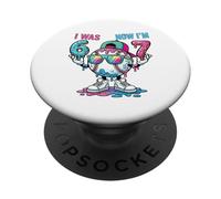 Yo era 6 Ahora Estoy 7 Béisbol 7 Cumpleaños Niños Niños 67 Meme PopSockets PopGrip Adhesivo