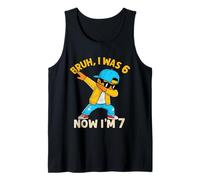 Yo era 6 Ahora Estoy 7 Cumpleaños Dabbing Niños Niños 67 Meme 7 Bday Camiseta sin Mangas