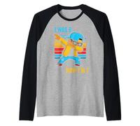 Yo era 6 Ahora Estoy 7 Cumpleaños Dabbing Niños Niños 67 Meme Deporte Camiseta Manga Raglan