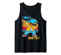 Yo era 6 Ahora Estoy 7 Cumpleaños Dabbing Niños Niños 67 Meme Deporte Camiseta sin Mangas
