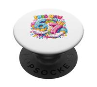 Yo era 6 Ahora Estoy 7 Cumpleaños Goteo Manos 67 Meme 7 Cumpleaños PopSockets PopGrip Adhesivo