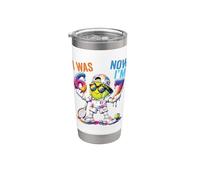 Yo era 6 Ahora estoy 7 Cumpleaños Tenis Drip Boys Niños 67 Meme Vaso térmico de acero inoxidable de doble pared