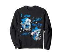 Yo era 6 Ahora Soy 7 7 cumpleaños Niño Niña Ocean Shark Cumpleaños Sudadera