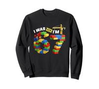 Yo era 6 Ahora Soy 7 Building Bricks 6 7 Birthday Block Builder Sudadera