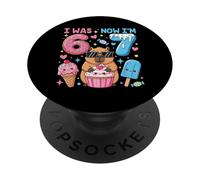 Yo era 6 Ahora Soy 7 Capybara Funny Six Seven Meme 7 Cumpleaños PopSockets PopGrip Adhesivo