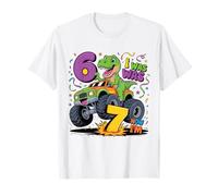 Yo era 6 Ahora Soy 7 Dino 7t Cumpleaños Dinosaurio 67 Meme Boys Camiseta
