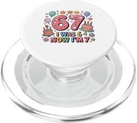 Yo era 6 Ahora Soy 7 Divertido 7 Cumpleaños Niñas Niños Niños PopSockets PopGrip para MagSafe