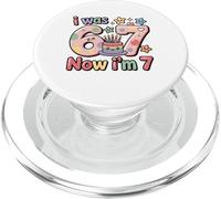 Yo era 6 Ahora Soy 7 Divertido 7 Cumpleaños Niñas Niños Niños PopSockets PopGrip para MagSafe